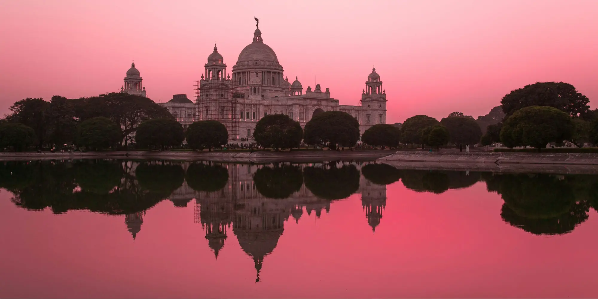 India: Diving with sharks, historic building at sunset
