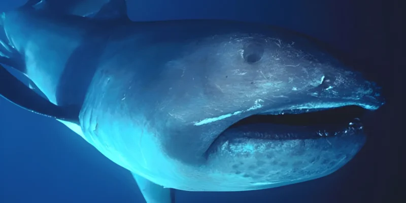 Riesenmaulhai Megachasma pelagios im Blauwasser