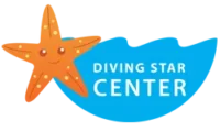 Diving star Tauchcenter Logo Seestern mit Wasser